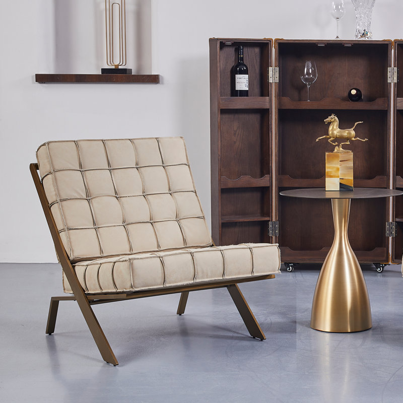 25.4'' Wide Clayton Top-grain Leather Leisure Chair