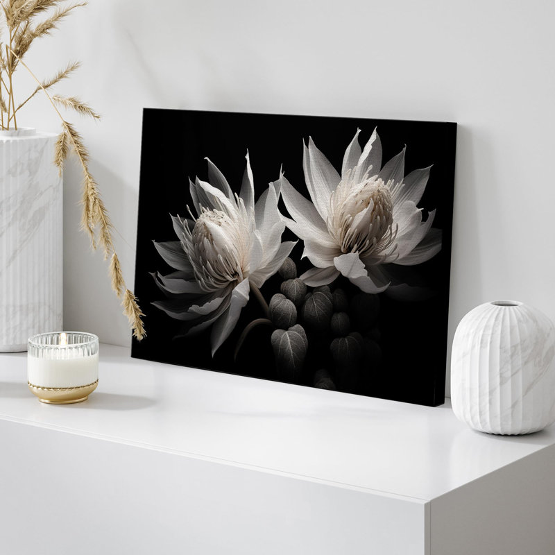 «Flower Amaryllis» sur toile, H 32 po x l 48 po