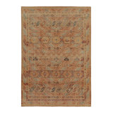 Distressed Homage Hand Knotted Wool Geometric Area Rug