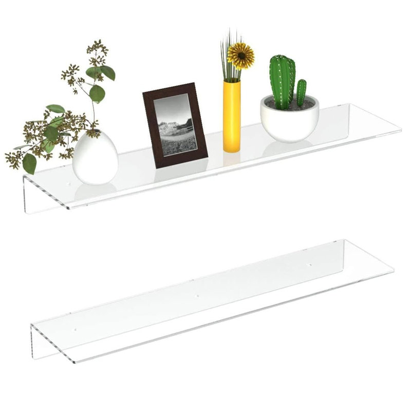 Isaha 2 Piece Acrylic Floating Shelf