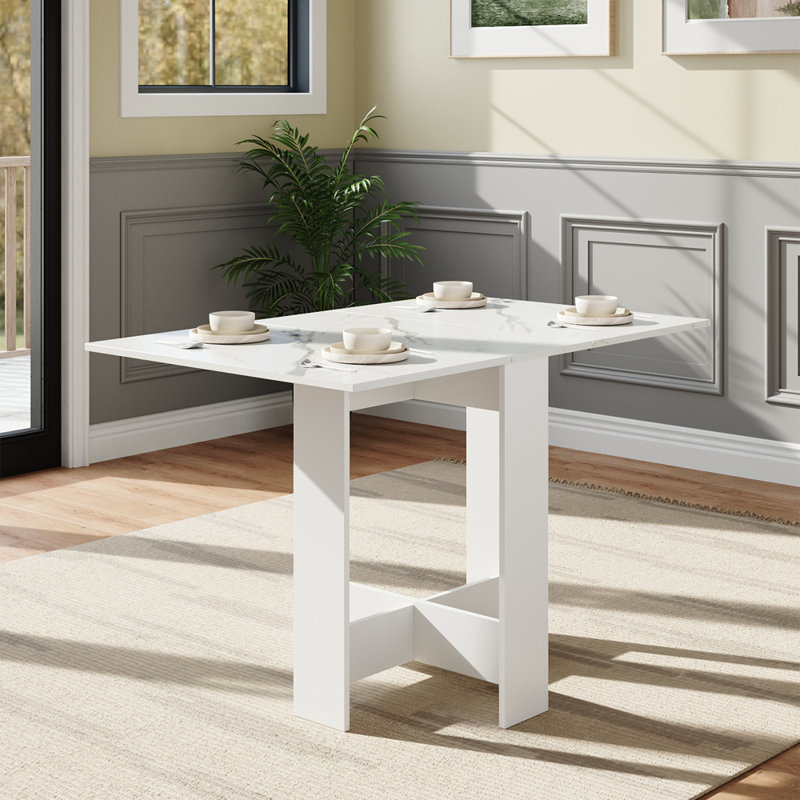 Dining Table, White, 73cm H x 120cm W x 76cm D
