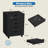 Black Home Office Furniture Set of 2: 5-Drawer Mobile Filing Cabinet and Padded Leather Chair