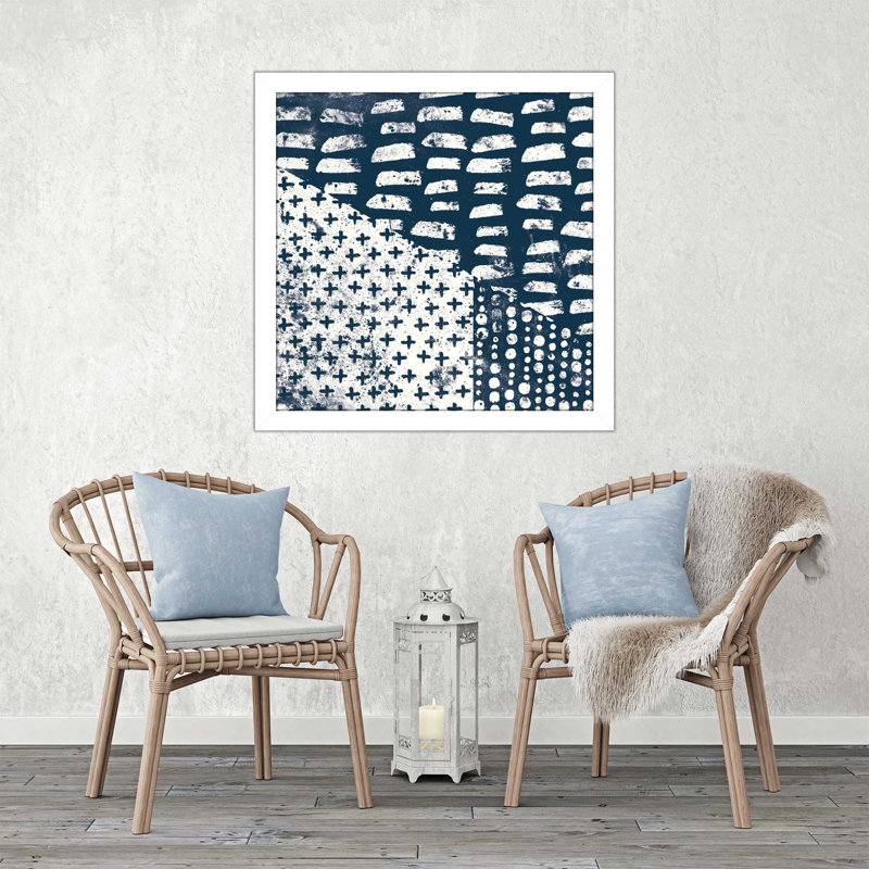 Mark faisant du carreau II - reproduction sur toile, Cadre blanc, H 21,5 po x l 21,5 po x P 0,75 po