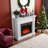 Electric Fireplace Mantel Heater With Realistic Stacked Stone Surround Timer And Remote Control-155457089