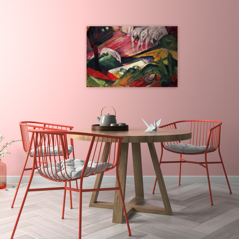 The Dream Expressionist Abstract Contemporary Elephant Wall Art Print by Franz Marc - Wrapped Canvas Print