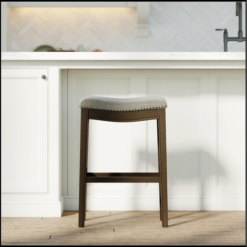 Sadie 31In. Tabouret de bar H Saddle, Tabouret de bar (siège d'une hauteur de 31 po), Chêne foncé
