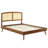 Sierra Cane and Wood Platform Bed with Splayed Legs-212808034-212808037