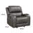 Patsy Manual Rocker Recliner Chair, Gray Polished Microfiber