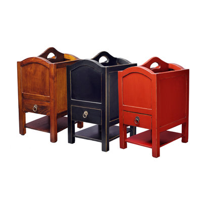 Asian Wood Free Standing Magazine Rack