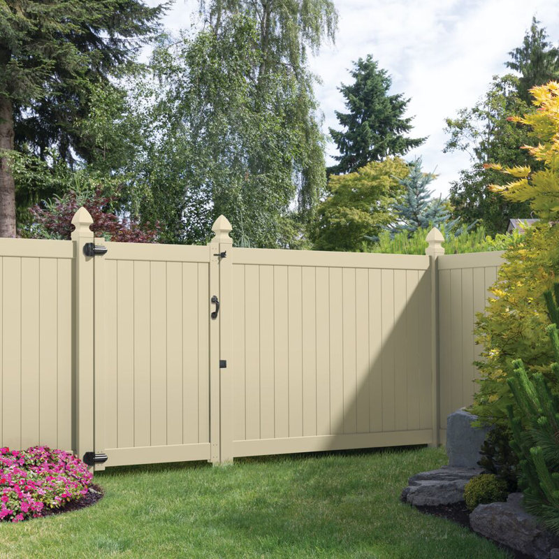 Freedom Wakefield 9-ft H x 5-in W White Vinyl Line Fence Post (Unassembled)