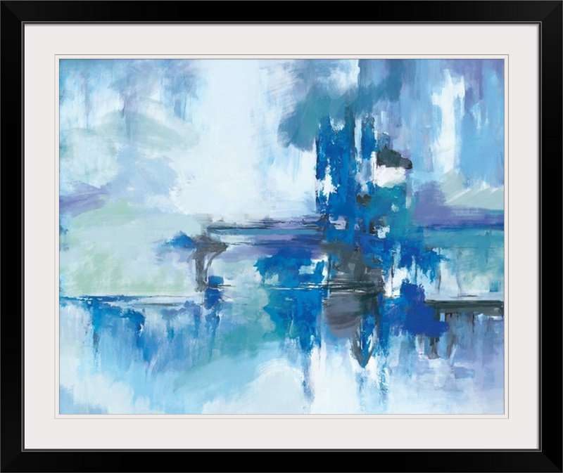 « patience », reproduction d’art, H 20 po x l 23 po x P 1 po, Cadre noir
