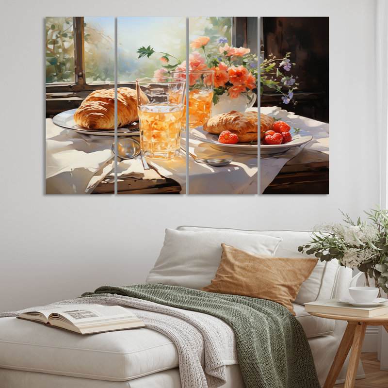 «Food Breakfast Cosy II» - ensemble de reproduction d'art en métal