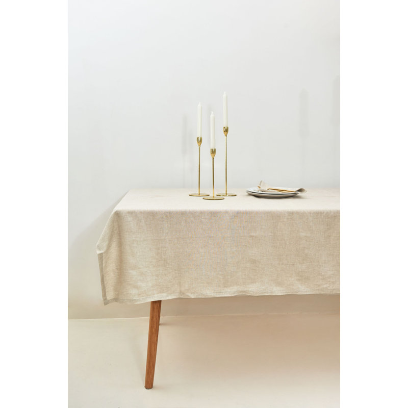 Evlyn Tablecloth, 200cm W x 280cm L, Oatmeal Brown