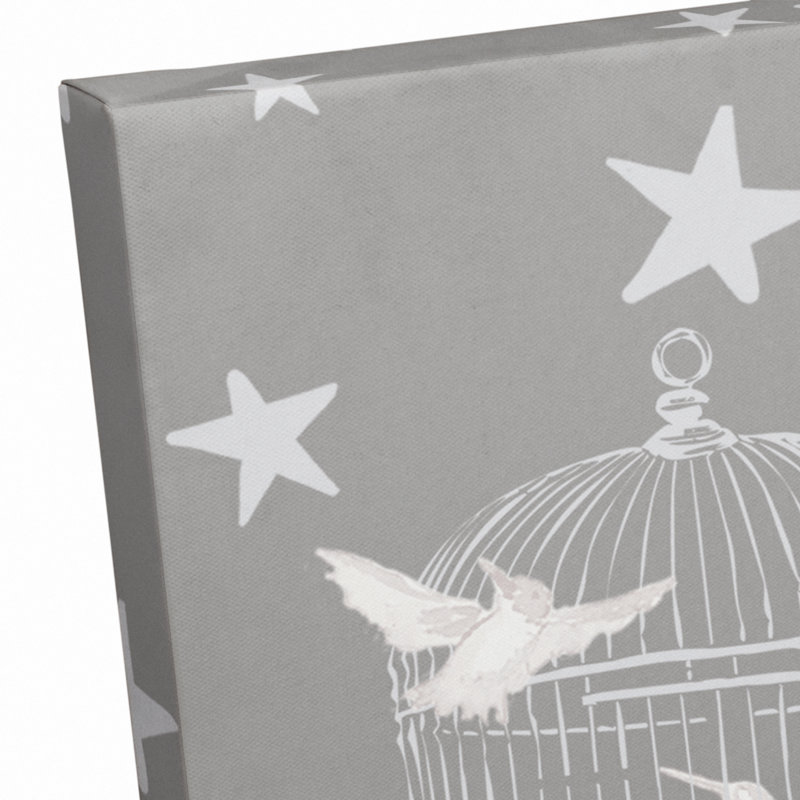 Cage sur toile, H 14 po x l 11 po x P 1,25 po