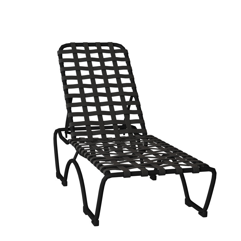 Kahana Outdoor Metal Chaise Lounge, Obsidian, Obsidian Vinyl