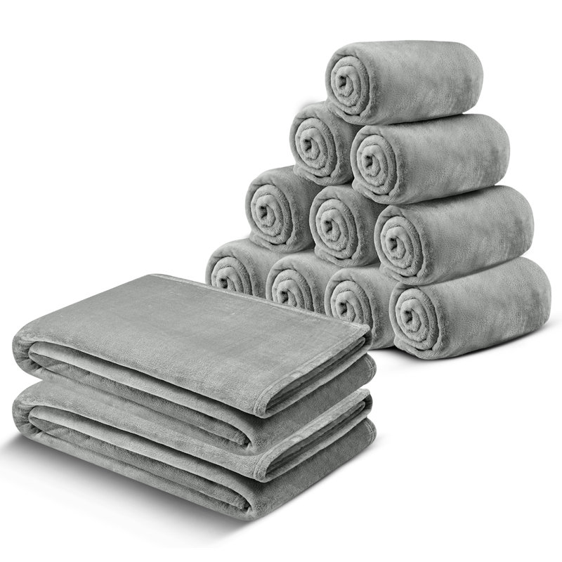Plush Mink Fleece Blanket – Ultra-Soft, Lightweight Throw For All Seasons, Silver, 130cm x 150cm