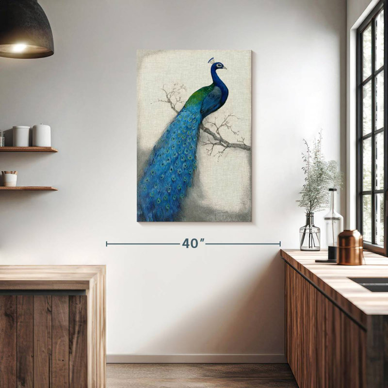 Brampt Peacock Blue I, 39" H x 26" W