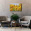 «Happy Hummingbird And Sunflowers» par Carrie Ann Grippo-Pike, art mural sur toile, 40 po x 26 po