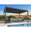 Pergola d'extérieur en aluminium à persiennes 10 'x 14' avec toit ajustable
