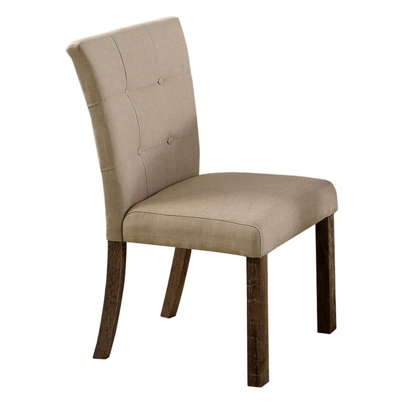 Chaise de salle à manger rembourrée, dossier capitonné, chaise de salle à manger avec pieds en bois