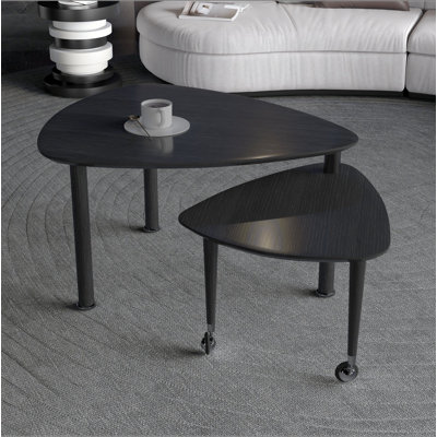 Table basse rotative moderne à 360 degrés pour le salon, pieds en bois massif avec table de cocktail simple à assembler, mobilier d'appoint en bois rotatif moderne