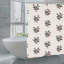 Rideaux de douche à motif floral rétro bleu sarcelle pour salle de bain, l 71 po x 71 po