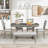 Sarinity 6 - Person Trestle Dining Set-2060346579