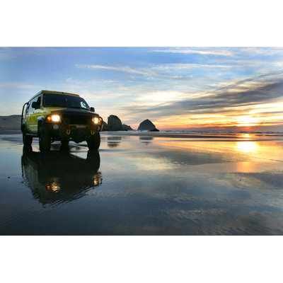 Yellow Van 1 Piece Wrapped Canvas Wall Art