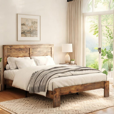 Bed Frame King Size, Wood Platform Bed Frame