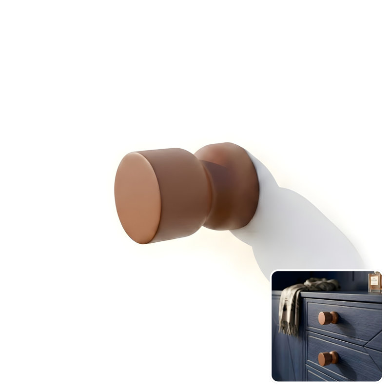 ROUS Harwdare Mid-Century Modern Hourglass Knob, Copper (Brown)