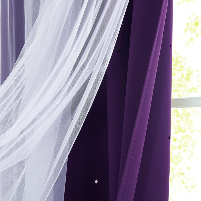 Blackout Curtain Pair, Purple