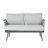 Mariano Steel 4-Pieces Coversation Set, Grey-210516614-210516613