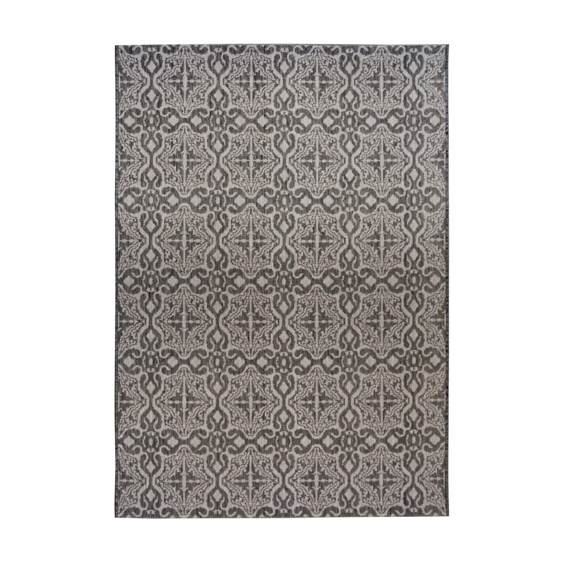 Cogan Geometric Dhurrie Indoor / Outdoor Area Rug, Rectangle 120 x 170 cm