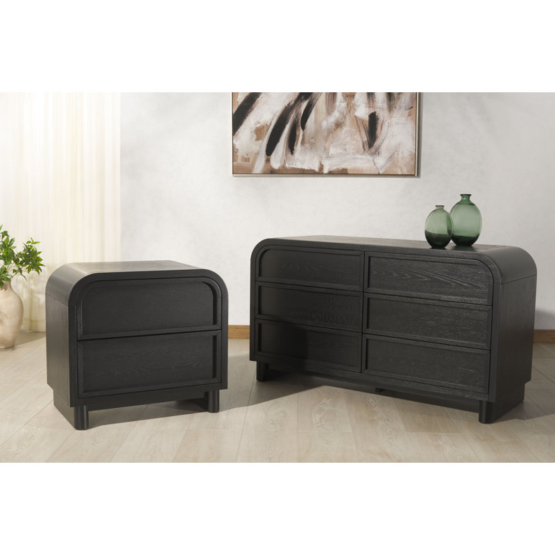 Ensemble de chambre à coucher 2 pièces Dinah, Black