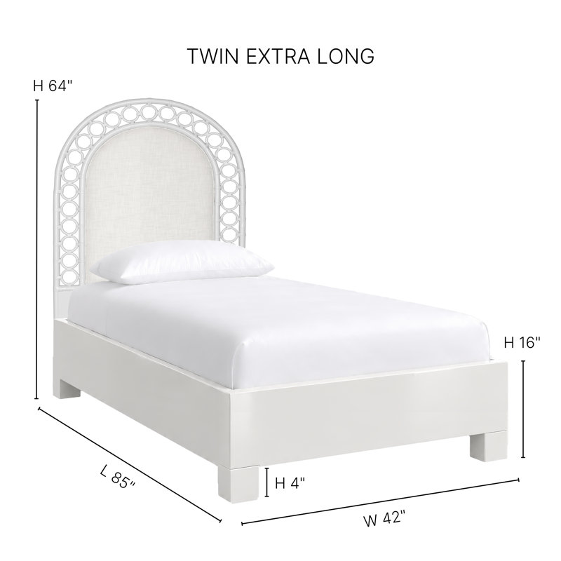 Solana Platform Bed, Twin Extra Long, White