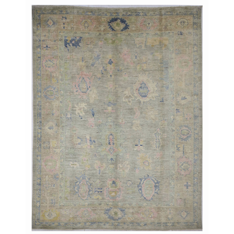 Tapis vert mer de haute qualité noué à la main