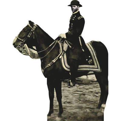 SP13116 1864 Life Size William Tecumseh Sherman on Horse Cardboard Cutout Standee Standup