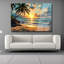 Plage, paysage marin en verre trempé - art mural plage côtière-240815260