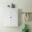 Glancy Two Shutter Doors Removable Wooden Corner Wall Cabinet-196146356