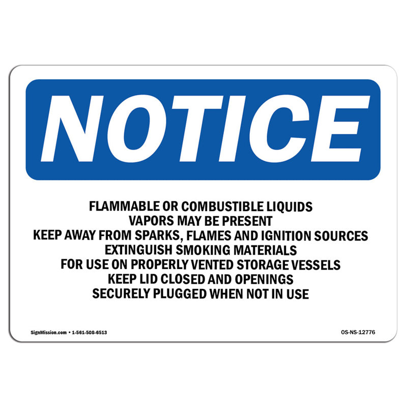 Panneau de vapeurs liquides ou combustibles inflammables