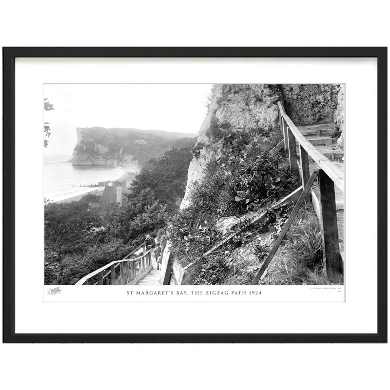St Margaret's Bay, The Zigzag Path 1924 by Francis Frith - Single Picture Frame Print, 60cm H x 80cm W x 2.3cm D