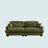 Modern Two-Seater Sofa With Bolstered Armrests, Velvet 2-Seater Sofa With Waist Pillows And Throw Pillows-937028404