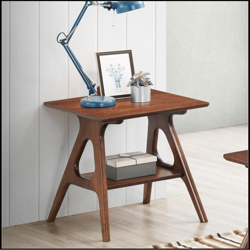 Maurreen Wood Shelf End Table, Brown