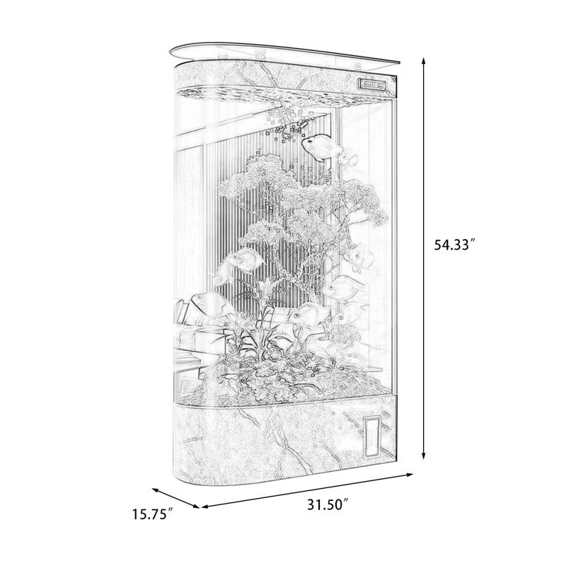 Aquarium 60-76 gallons, Light Gray, 31.5