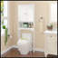 Armoire de rangement au-dessus de la toilette