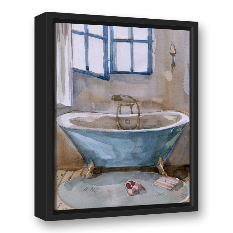 Salle de bain bleue, H 17,75 po x l 13,75 po