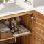 Meuble-lavabo antique de 30 po avec lavabo en céramique, meuble-lavabo avec 2 portes à fermeture en douceur et grand espace de rangement, ensemble de meuble-lavabo simple autoportant rétro