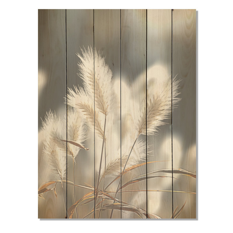 Fluffy Natures Herbs - Art mural en bois sur bois de pin naturel, H 20 po x l 10 po