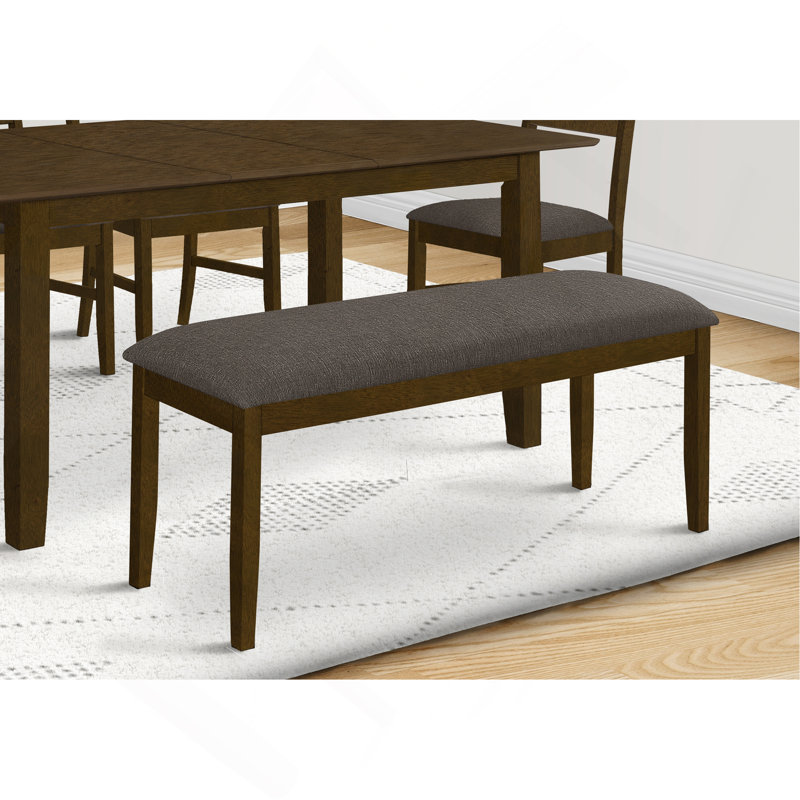 Banc, rectangulaire, rembourré, bois, salle à manger, cuisine, entrée, bois massif brun