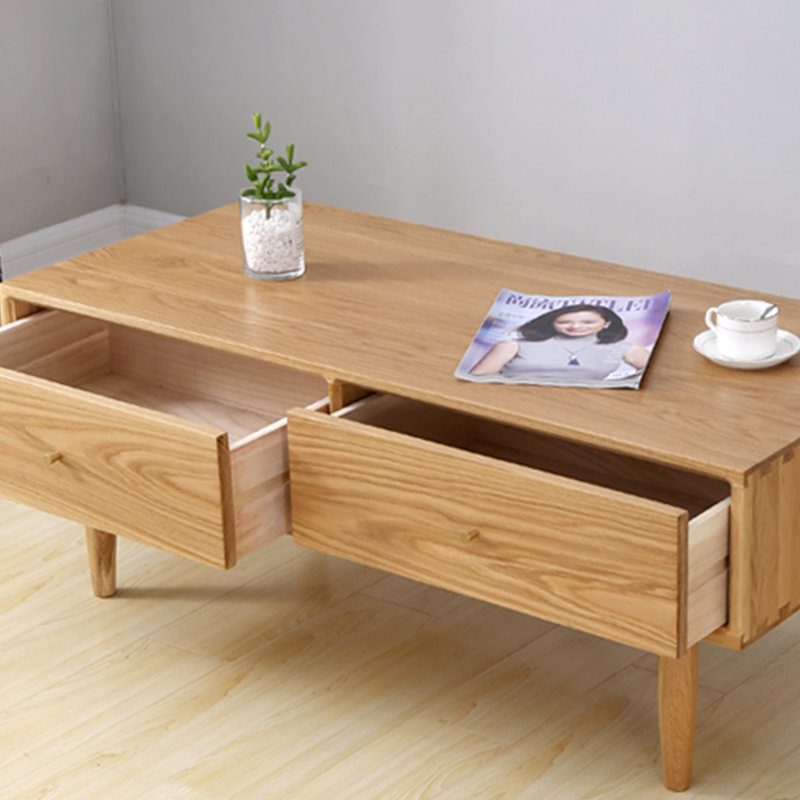 Table basse moderne et simple en cerisier, H 17,71 po x L 47,24 po x l 21,65 po